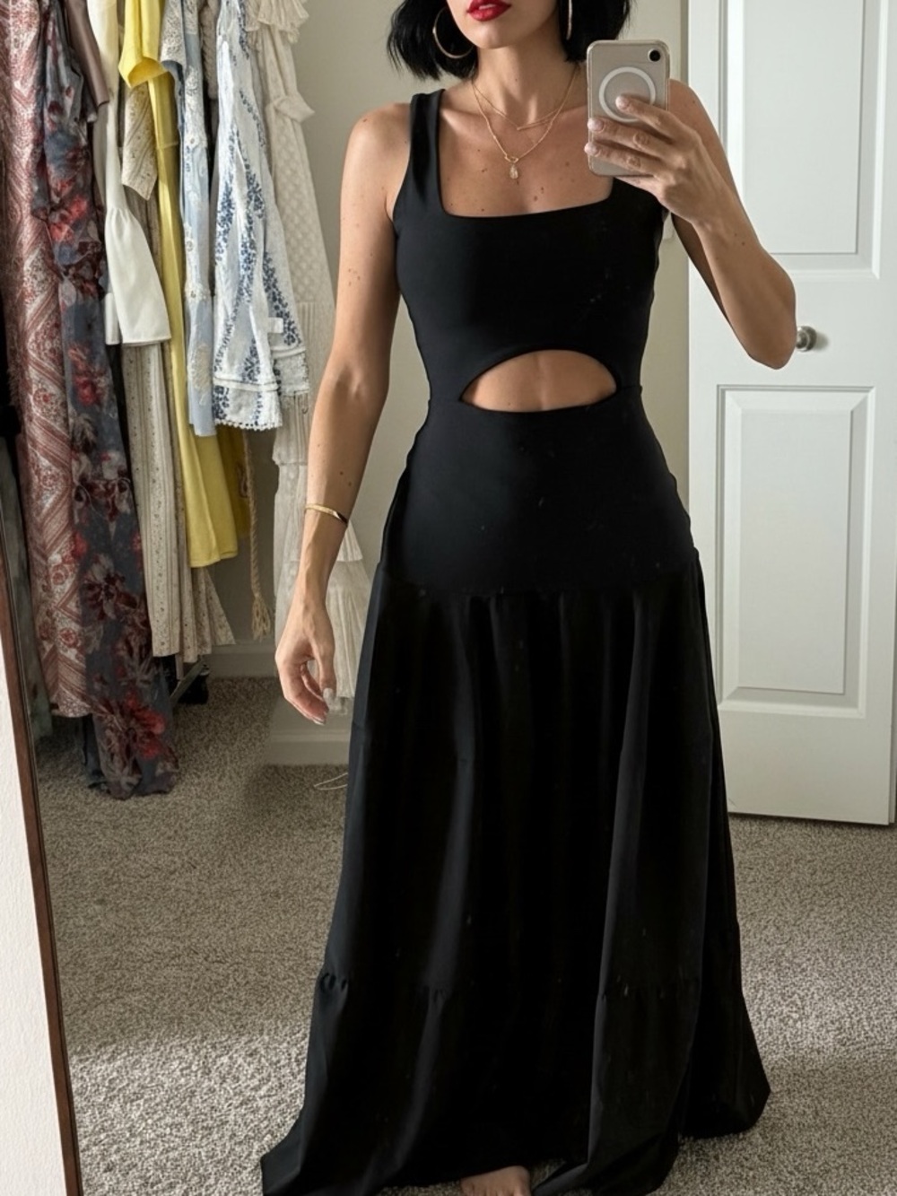 Black Cutout maxi dress one size